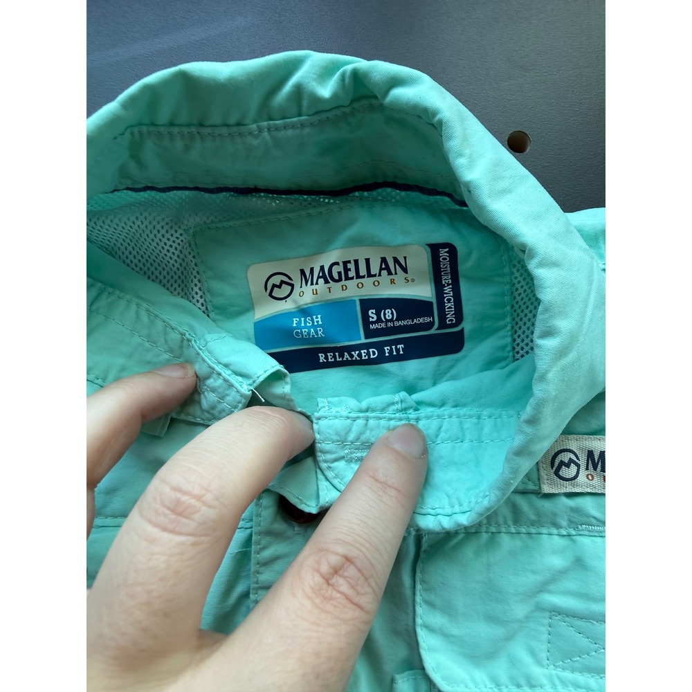 Magellan Outdoors Boys Fish Gear Shirt Bundle Size S 8 Blue Black Mint 3pc Lot - Picture 4 of 4